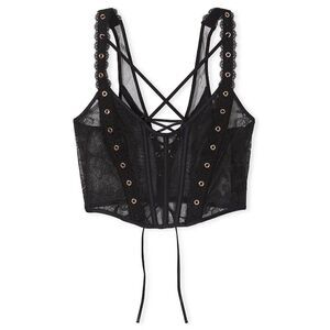 Victoria's Secret Black Lace Corset Bra